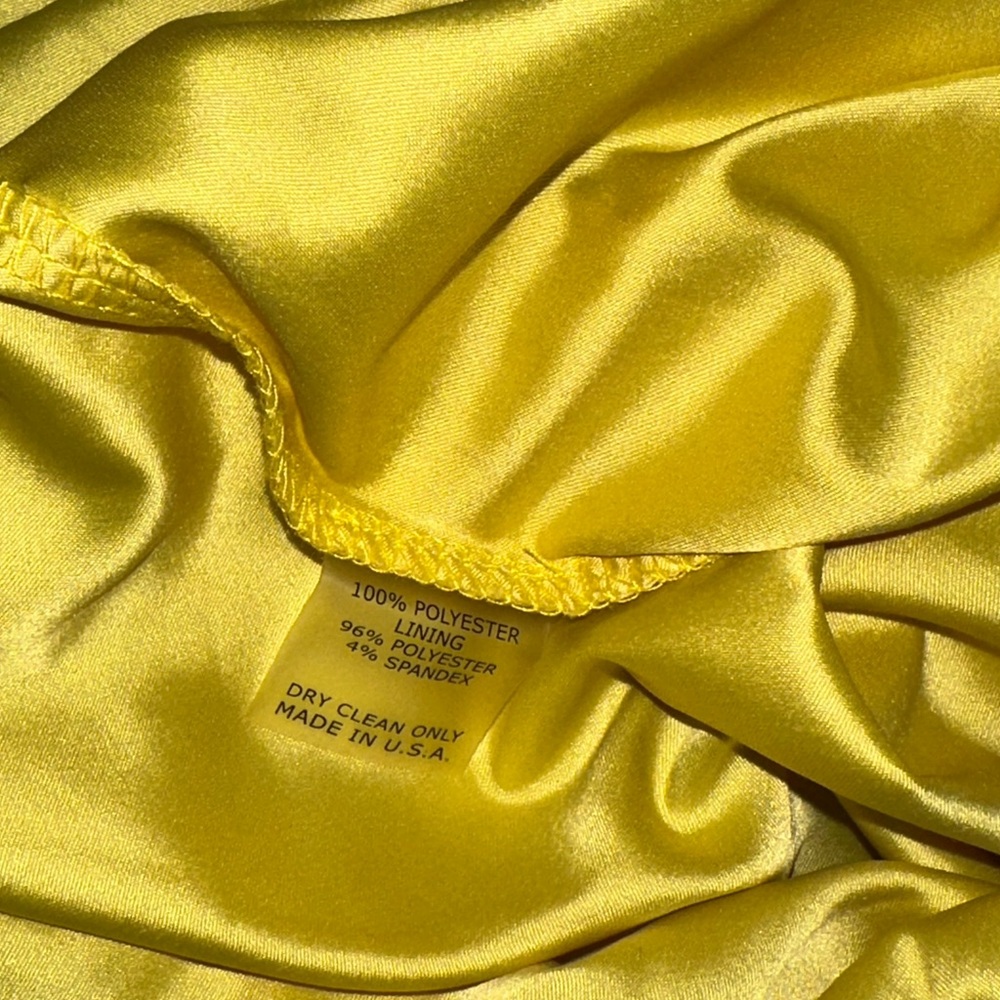 ALEXIS Intermix *Larissa* yellow floral crochet lace embroidered pencil skirt S - Picture 7 of 8